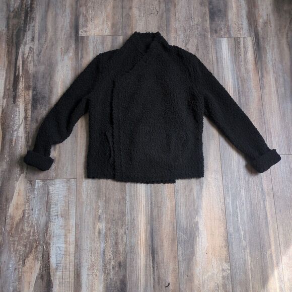 Ann Taylor Loft Size Medium Black Wrap Around Sweater - Picture 1 of 5